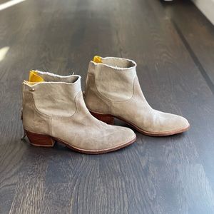 Zadig & Voltaire Teddy Suede/Canvas booties